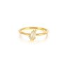 Marquise crystal stacking ring - Smoothie London - Sterling Silver