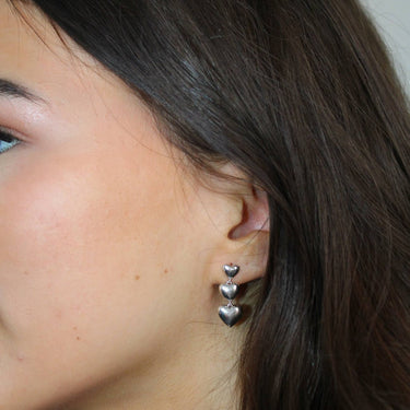 Melting heart studs silver - Smoothie London - Sterling Silver