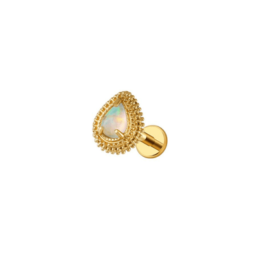 Mirage Opal Flatbcak Stud Gold - Smoothie London - Titanium