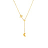 Moon star necklace gold - Smoothie London - Sterling Silver