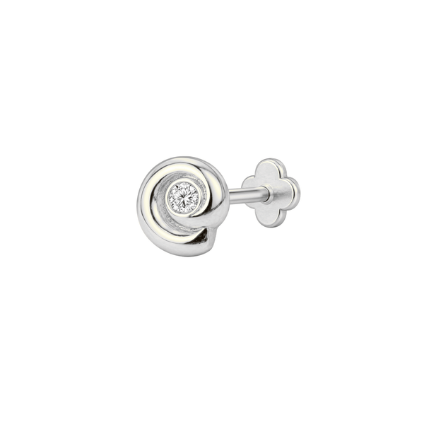 Nautilus Flatback Clear Silver