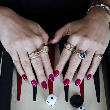 No Biggie Ring Sapphire - Smoothie London - PureTone™ Waterproof Gold