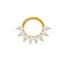 Pear crystal daith gold - Smoothie London - Gold - plated Titanium