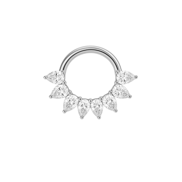 Pear crystal daith silver - Smoothie London - Titanium