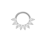Pear crystal daith silver - Smoothie London - Titanium