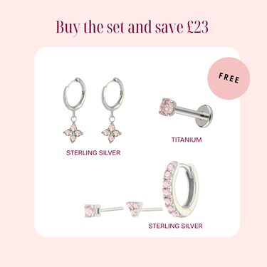 Pink Daily Set in Silver - Smoothie London - Smoothie London
