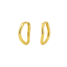 Plain wave huggies gold - Smoothie London - 18k Gold - plated Sterling Silver