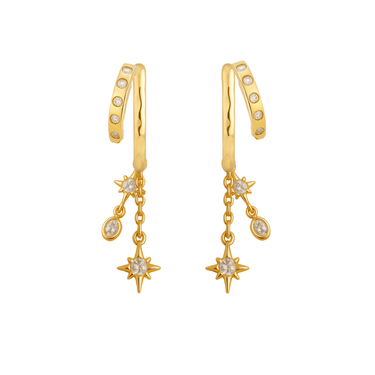 Polaris huggies Gold - Smoothie London - 18k Gold - plated Sterling Silver