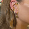 Sun Hoops, Sun Charm Earrings, Hoop Earrings, Inspired Goddess Jewelry, Everyday Style, Majestic Jewelry, 18k Gold-Plated Stainless Steel, Pretty and Practical Clasp, Waterproof Earrings, Robust Accessories, Shine All Day