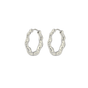 Ripple Hoops Large Silver
