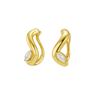 Ripple Marquise Hoops Gold - Smoothie London - 18k Gold - plated Sterling Silver