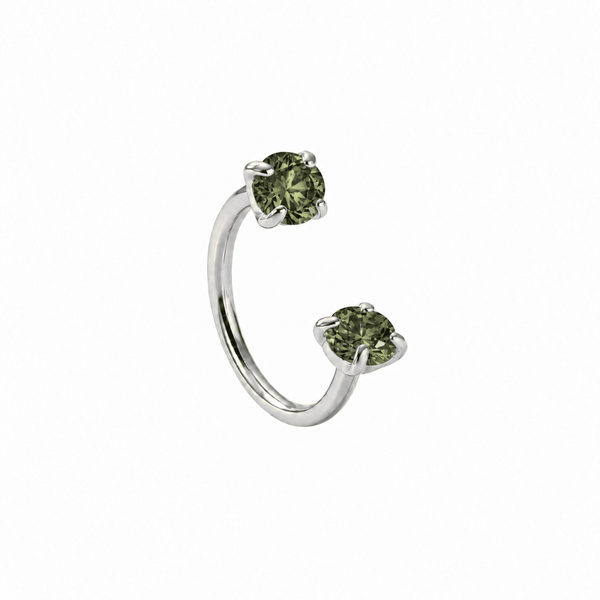 Roxi U hoop Silver/Olive