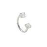 Roxi U hoop Silver/Opal - Smoothie London - PureTone Titanium Silver