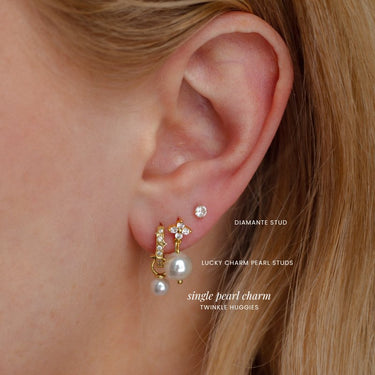 Single pearl charm - Smoothie London - Sterling Silver