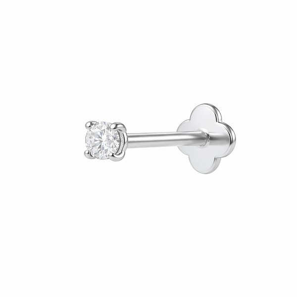 Small Solitaire flatback Silver