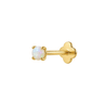 Solitaire flatback Gold/Opal - Smoothie London - Gold-plated Titanium