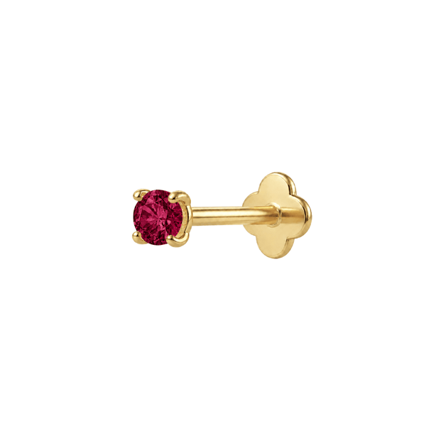 Solitaire flatback Gold/Ruby