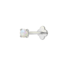 Solitaire flatback Silver/Opal - Smoothie London - PureTone Titanium Silver