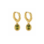 Souk Molten Hoops Olive Gold