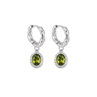 Souk Molten Hoops Olive Silver