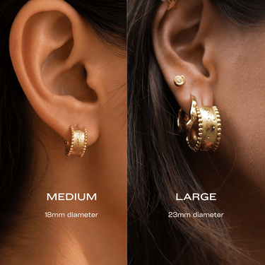 Sunken Hoops Silver - Smoothie London - PureTone™ Waterproof Silver