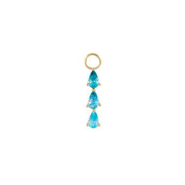 Teardrop charm aquamarine - Smoothie London - Sterling Silver
