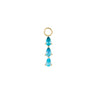 Teardrop charm aquamarine - Smoothie London - Sterling Silver