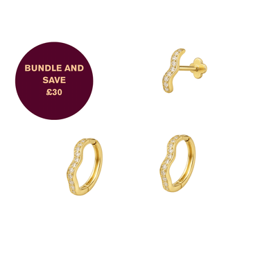 Tidal Bundle Gold - Smoothie London - Gold-plated Titanium