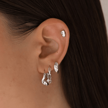 Toi et Moi flatback Silver - Smoothie London - Titanium