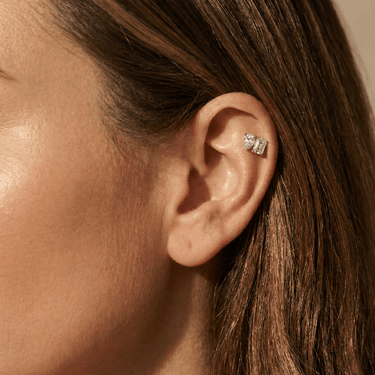 Toi et Moi flatback Silver - Smoothie London - Titanium