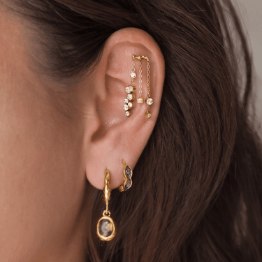 Trickle Flatback Gold - Smoothie London - Gold-plated Titanium