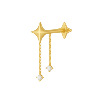 Vega flatback Gold - Smoothie London - Gold - plated Titanium