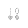 Vintage heart huggies silver - Smoothie London - Sterling Silver