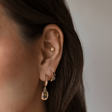 Whorl Flatback Gold - Smoothie London - Gold-plated Titanium