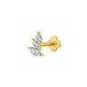 Winged Crystal Flatback Stud Gold - Smoothie London - Gold - plated Titanium