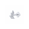 Winged Crystal Flatback Stud Silver - Smoothie London - Titanium