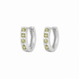 Zellige Hoops Olive Silver