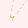Bow necklace gold - Smoothie London - Sterling Silver