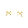 Bow studs gold - Smoothie London - Sterling Silver