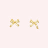 Bow studs gold - Smoothie London - Sterling Silver