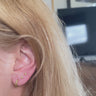 crystal ear stacking set, ear party set, ear stack, layering earrings, peridot earrings