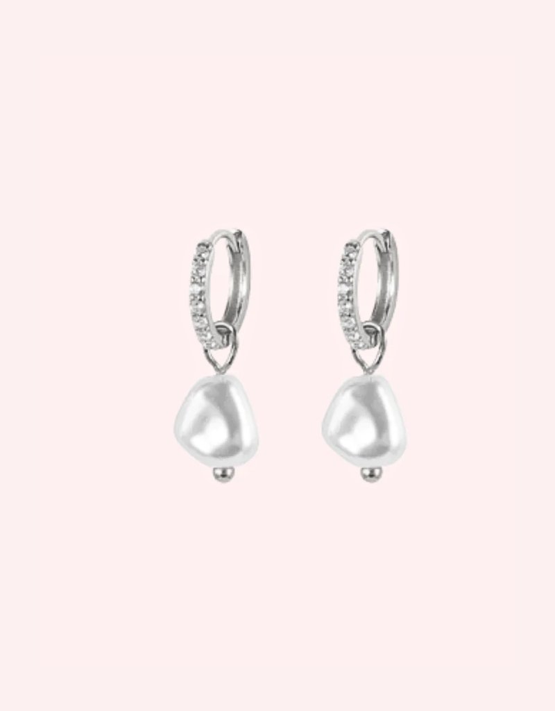 Champagne Pearl Huggies Silver - Smoothie London - Sterling Silver