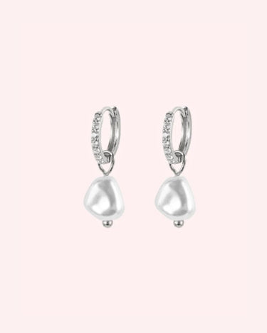 Champagne Pearl Huggies Silver - Smoothie London - Sterling Silver