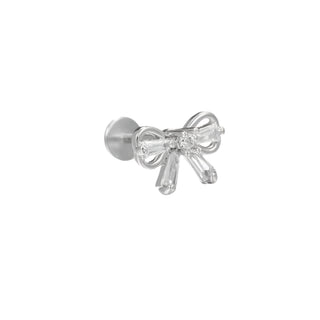 Coquette Bow Flatback Silver - Smoothie London - Stainless Steel
