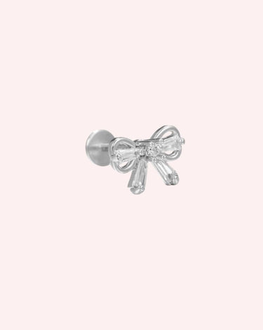 Coquette Bow Flatback Silver - Smoothie London - Stainless Steel