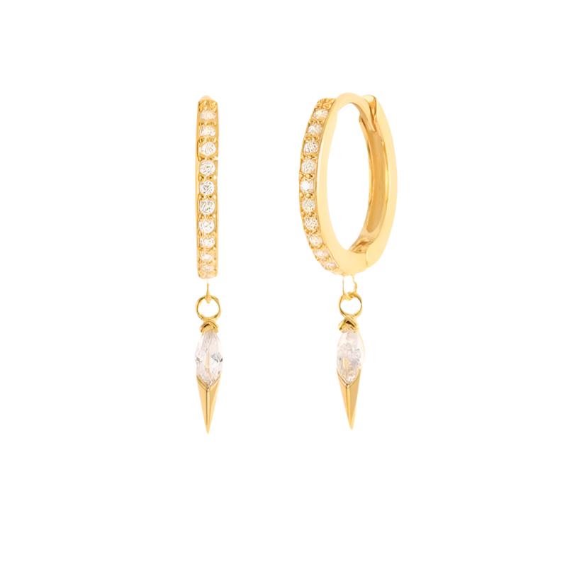 Donatella Huggies White - Smoothie London - Sterling Silver