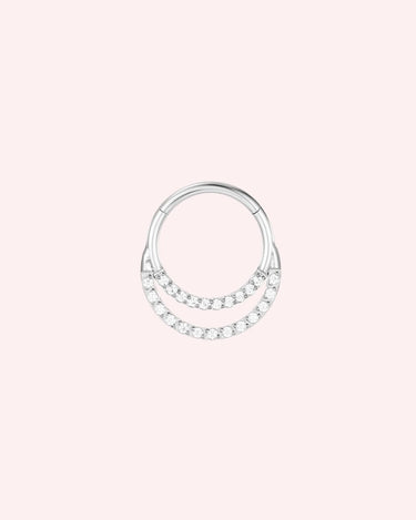 Double band daith silver - Smoothie London - Stainless Steel