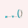 Everyday Ear Party Aqua/Silver - Smoothie London - Sterling Silver