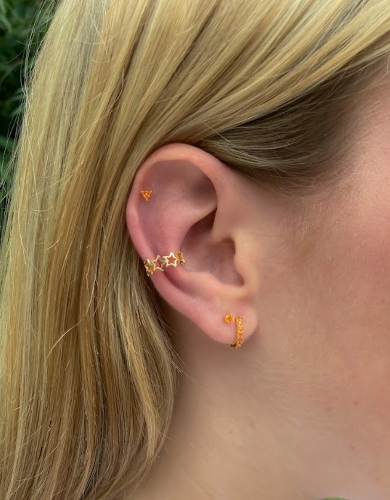 Everyday Ear Party Orange/Gold - Smoothie London - Sterling Silver