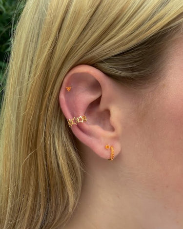 Everyday Ear Party Orange/Gold - Smoothie London - Sterling Silver